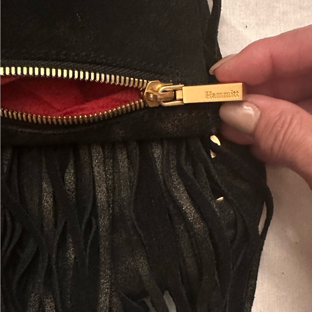 Hammitt Black Suede Fringe Crossbody Bag - Picture 2 of 8